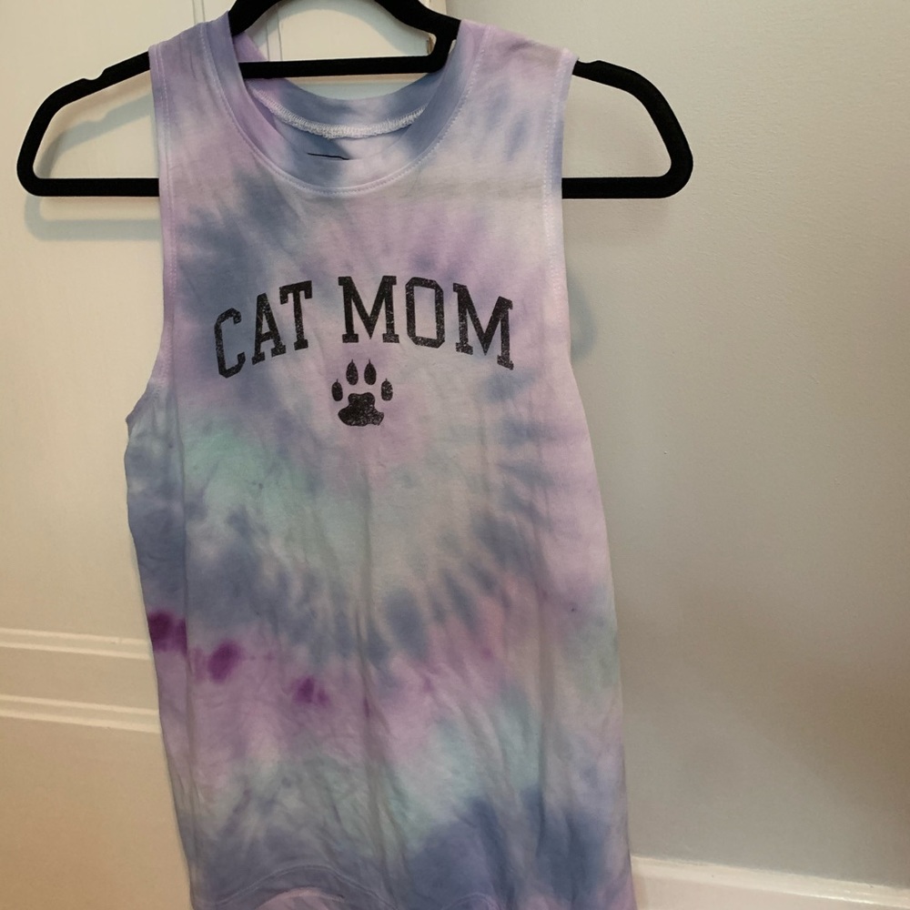tie dye “cat mom” shirt!!